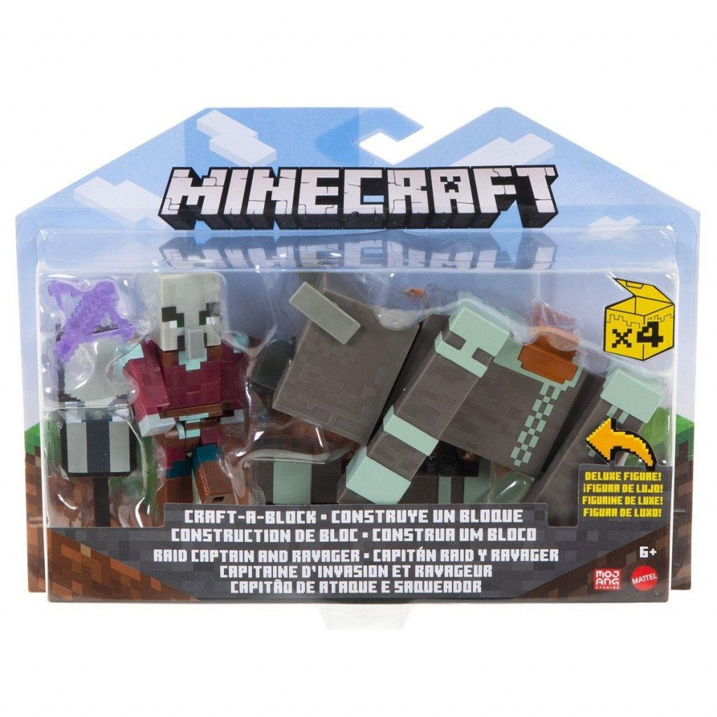 Minecraft Figur Pack Raid Captain And Ravager Minecraftbutiken Se