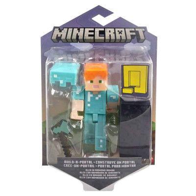 Minecraft Figur Alex In Diamond Armor - Minecraftbutiken.se