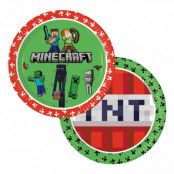 Papperstallrikar Minecraft - 8-pack