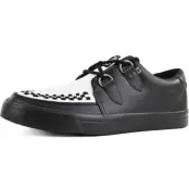 T.U.K. - Gothic Creepers - Creeper Sneaker Classic Black/ White Leather - CREEPER SNEAKER - EU41 EU46 - för Herr - svart/vit