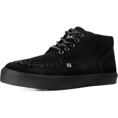 T.U.K. - Gothic Creepers - Creeper Sneaker Mid Black Suede - EU41 EU46 - för Herr - svart