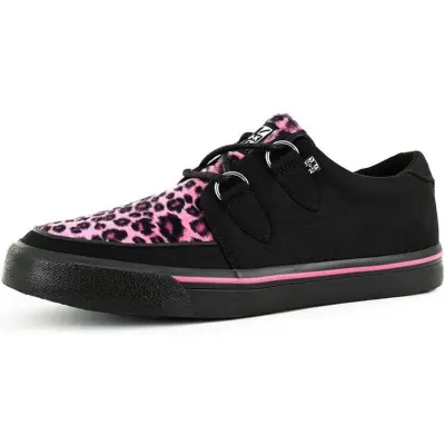 T.U.K. - Gothic Creepers - CREEPER SNEAKER PINK LEOPARD VAMP - CREEPER SNEAKER - EU37 EU42 - för Dam - svart/rosa
