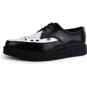 T.U.K. - Gothic Creepers - Pointed Creeper Tie - EU41 EU46 - för Herr - svart/vit