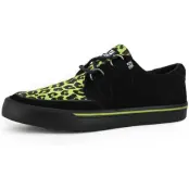 T.U.K. - Gothic Sneakers - Creeper Sneaker Neon Green Leopard - EU36 EU46 - för  svart/grön