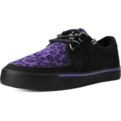 T.U.K. - Gothic Sneakers - Creeper Sneaker PURPLE LEO - EU37 EU42 - för Dam - svart/lila