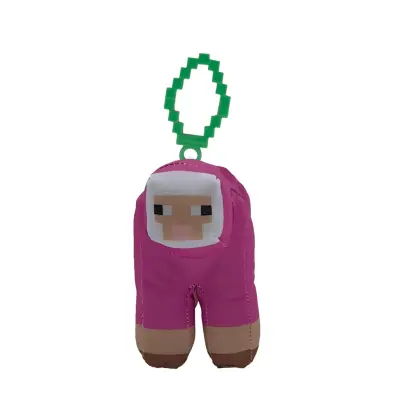 Minecraft Clip On Mjukdjur s2 Pink Sheep - Minecraft -  Leksaksaffären