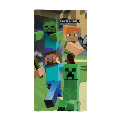 Minecraft Handduk 70x120cm - Minecraft -  Leksaksaffären