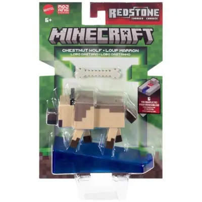 Minecraft Redstone Figur Chestnut Wolf - Minecraft -  Leksaksaffären