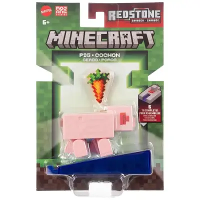 Minecraft Redstone Figur Pig - Minecraft -  Leksaksaffären