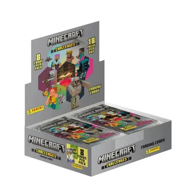 Minecraft Samlarbilder Booster Challenges Hel Box 18 paket - Minecraft -  Leksaksaffären