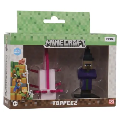 Minecraft Toppeez Figurer 2-pack Axolotl&Villager - Minecraft -  Leksaksaffären