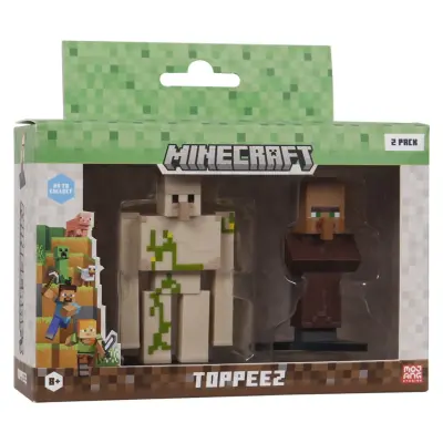 Minecraft Toppeez Figurer 2-pack Golem&Villager - Minecraft -  Leksaksaffären