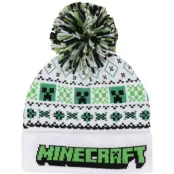Minecraft - gaming Mössa - Ski Pom - för svart/grön/vit