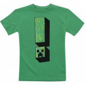 Minecraft - gaming T-shirt - Barn - Creeper Exclamation - 104 152 - för barn - grön