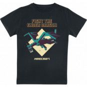 Minecraft - gaming T-shirt - Barn - Ender Dragon - 104 - för barn - svart