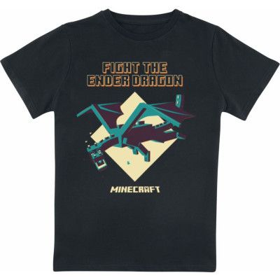 Minecraft - gaming T-shirt - Barn - Ender Dragon - 104 152 - för barn - svart