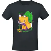 Minecraft - gaming T-shirt - Drawn Fox - S XXL - för svart