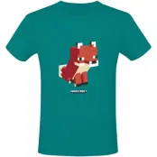 Minecraft - gaming T-shirt - Simple Fox - S XXL - för turkos