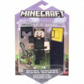Minecraft Figur Steve in netherite armor