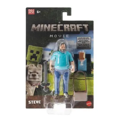 Minecraft Movie Figur Steve - Minecraft -  Leksaksaffären