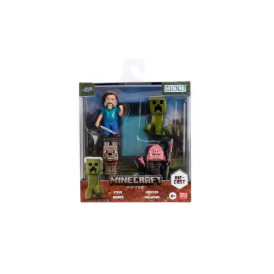 Minecraft Movie Metallfigurer 4-Pack 2.5
