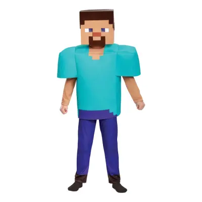 Minecraft Steve Deluxe Barn Maskeraddräkt - Small